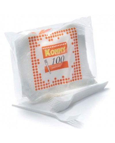 TENEDORES PLASTICO KONNY 100UD